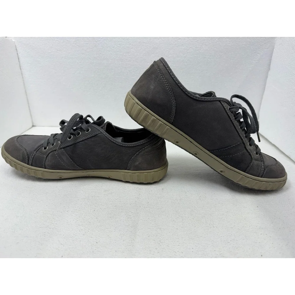 Muk Lugs Sneakers Mens Size 10 Gray Leather Low Top Lace Up Casual - Picture 6 of 11